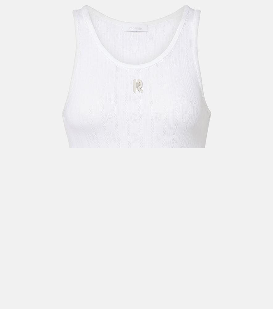 rabanne semi-sheer cotton t-shirt