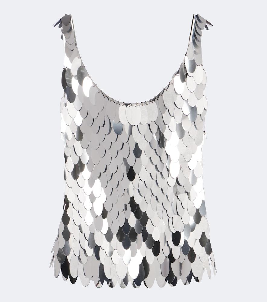 rabanne sequin-embellished top
