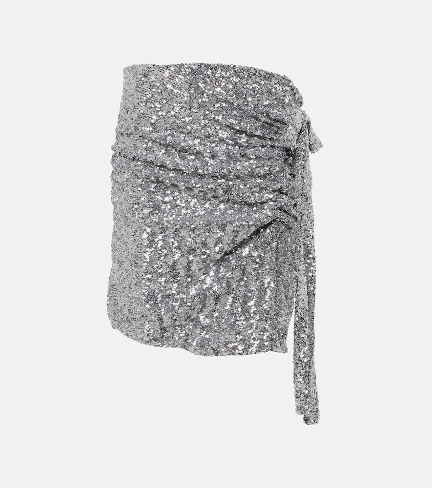 rabanne sequined miniskirt