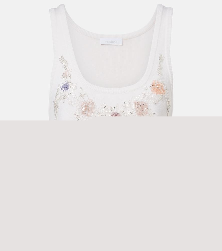 rabanne sequined wool and cashmere top