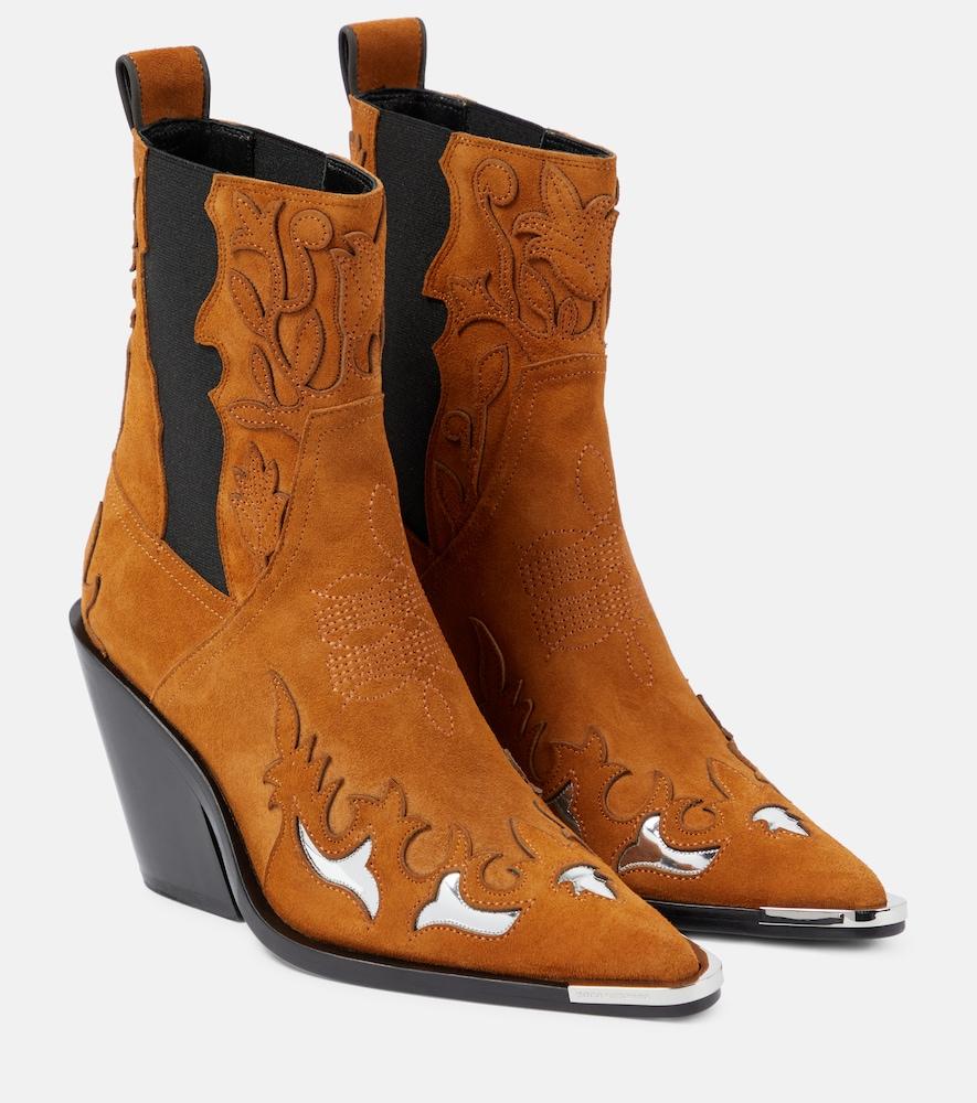 rabanne suede ankle boots