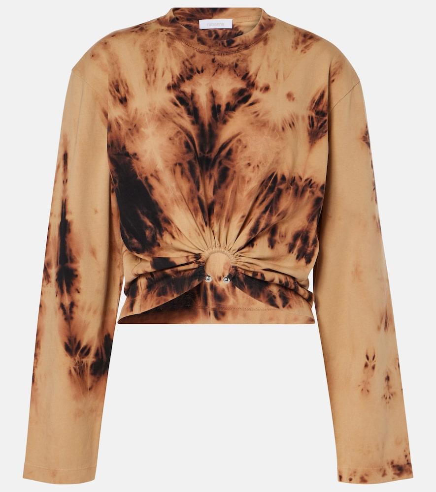rabanne tie-dye cotton jersey t-shirt