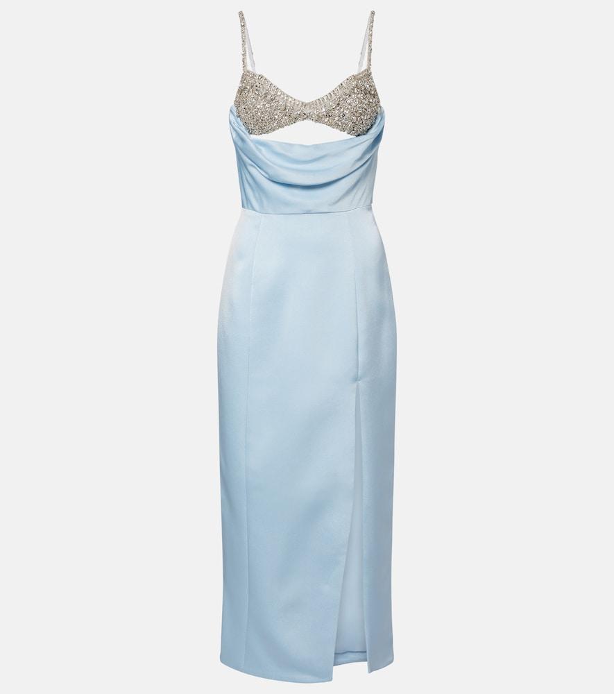 rachel gilbert celestia crêpe satin cocktail dress