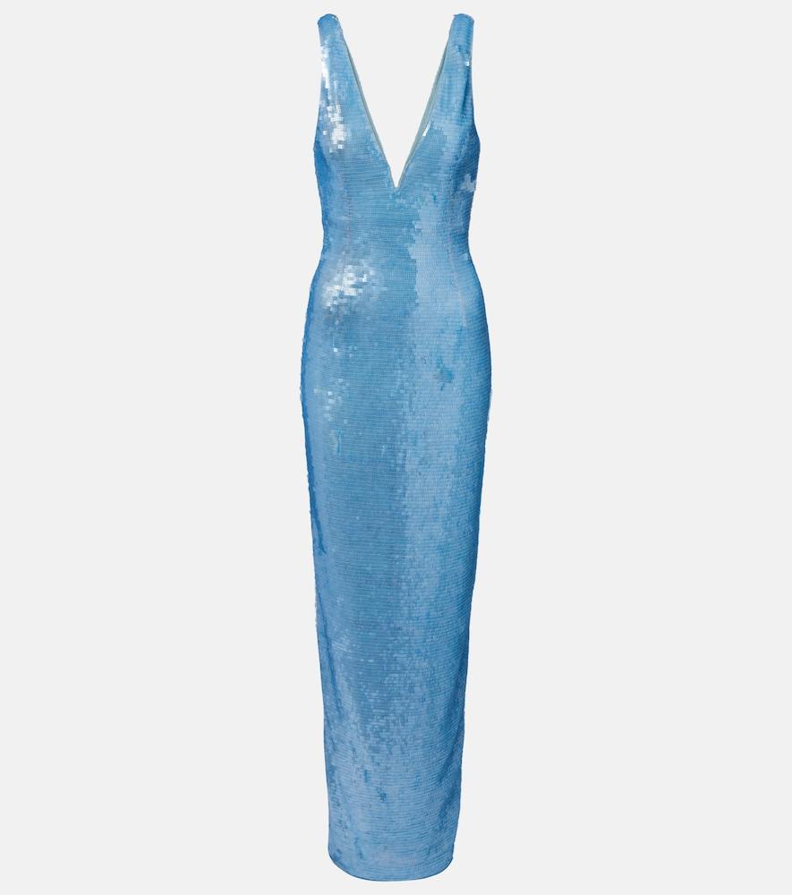rachel gilbert tamzin sequined midi dress