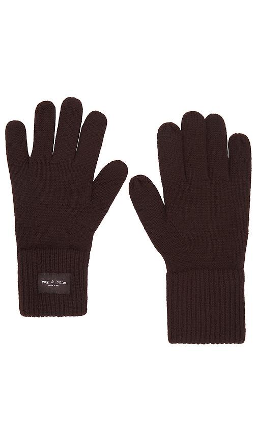 rag & bone blake wool blend gloves in burgundy.
