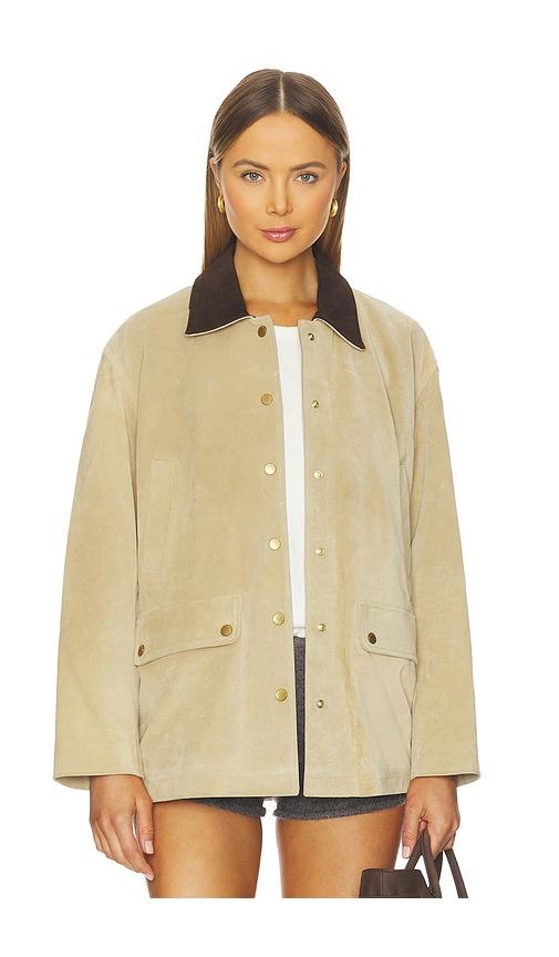 rag & bone cassidy suede jacket in tan. - size s (also in xs)