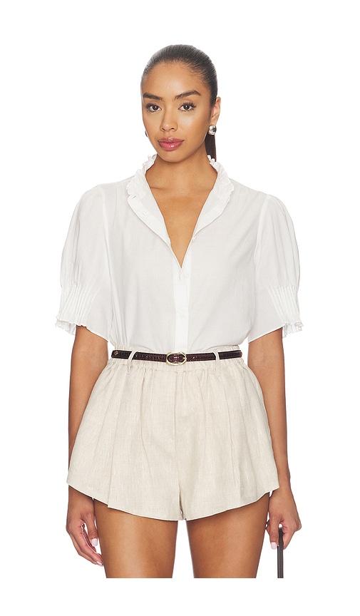 rag & bone dakota shirt in ivory. - size m (also in s, xs, xxs)