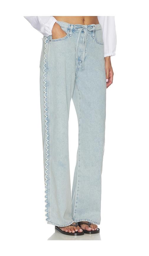 rag & bone featherweight phoebe drawstring jeans in blue. - size m (also in s)