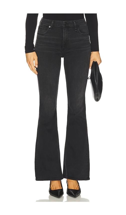 rag & bone flexi dahlia flare jeans in black. - size 25 (also in 32, 34)