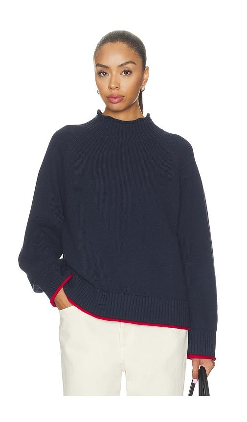 rag & bone hazel roll neck pullover in navy. - size l (also in m, s, xs)
