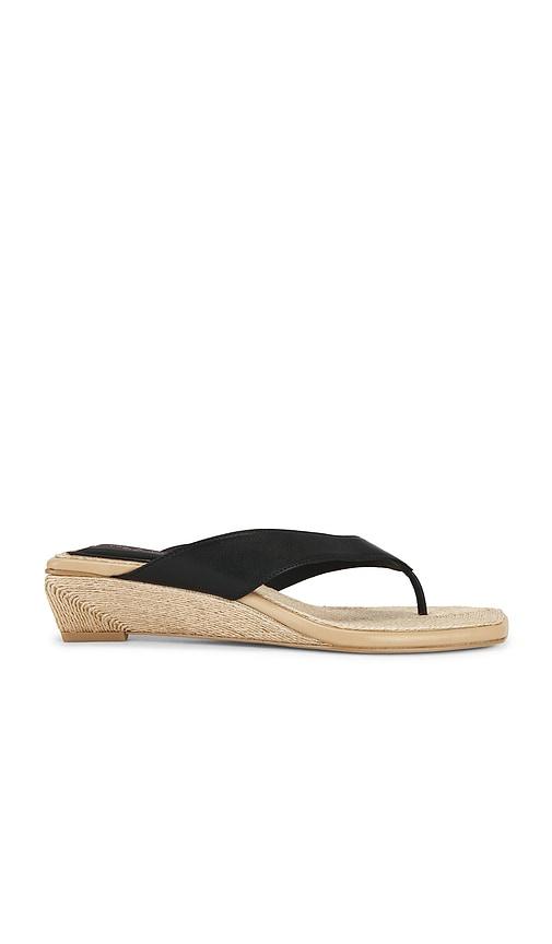 rag & bone jo thong wedge sandal in black. - size 36 (also in 41)