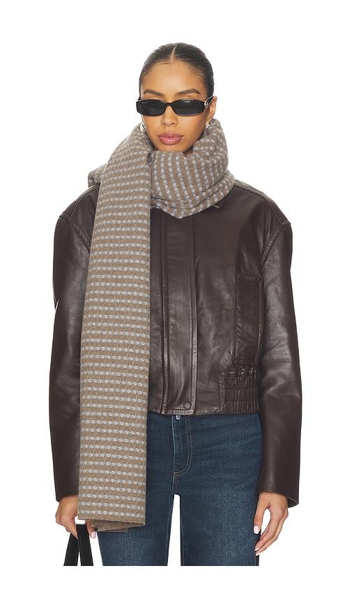 rag & bone joni waffle scarf in brown.