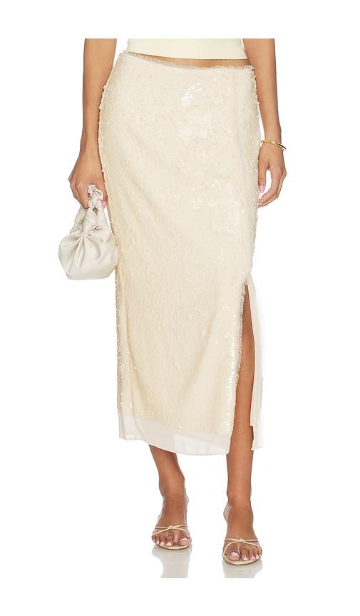 rag & bone kali sequin skirt in nude. - size 0 (also in 2)