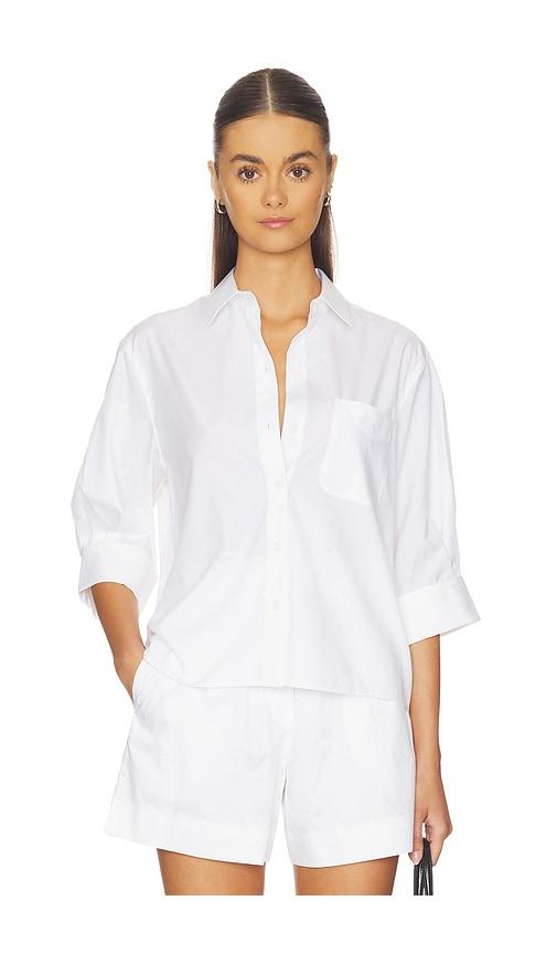rag & bone lucia poplin shirt in white. - size l (also in xs, s, m)