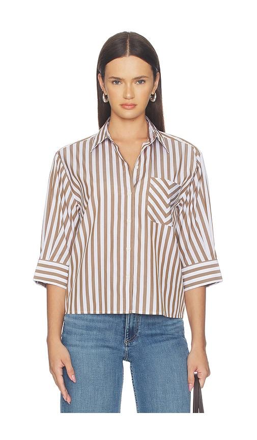 rag & bone lucia shirt in brown. - size l (also in xxs, xs, s, m)