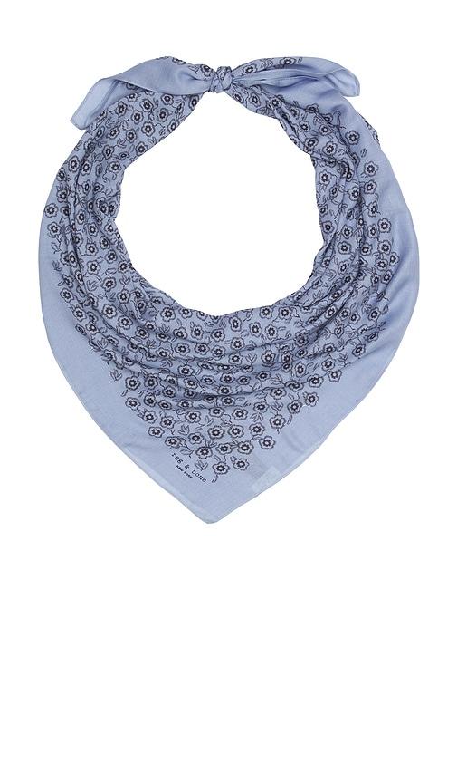 rag & bone mel floral scarf in blue.