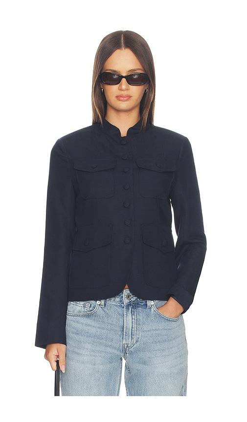 rag & bone mercer linen blazer in navy. - size 0 (also in 4, 2, 10)