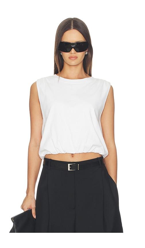 rag & bone mica bubble top in white. - size l (also in m)