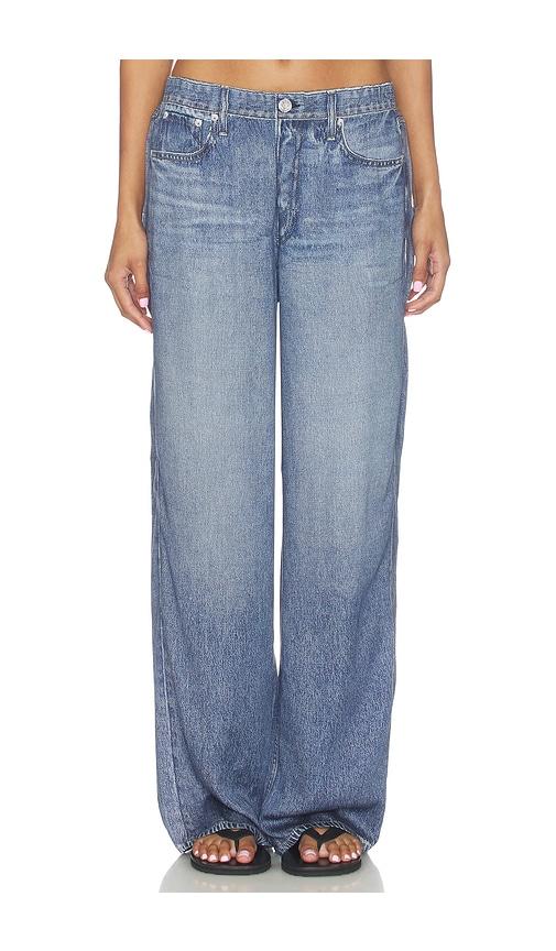 rag & bone rb miramar slink wide leg pull on jeans in blue. - size l (also in xs, s, m)