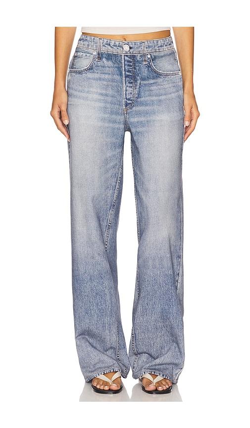 rag & bone rb miramar terry wide leg jeans in blue. - size l (also in xs, s, m, xxl)