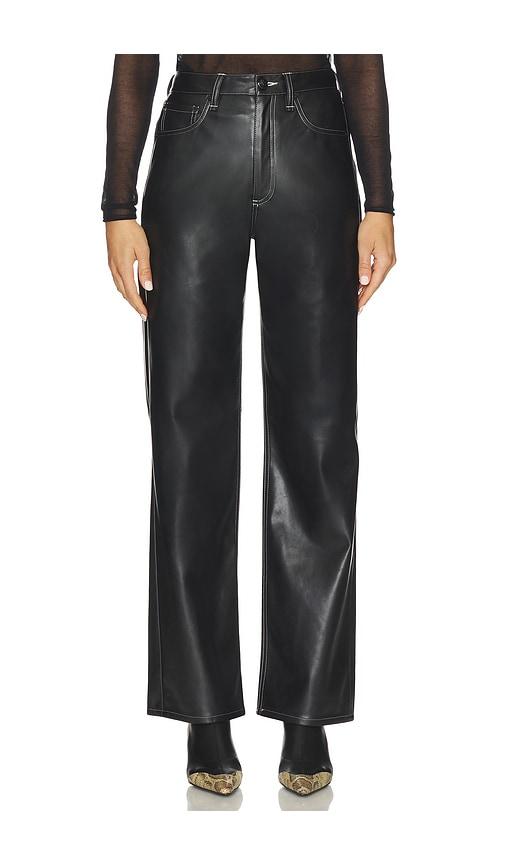 rag & bone shea faux leather straight pant in black. - size 26 (also in 27, 29, 30)