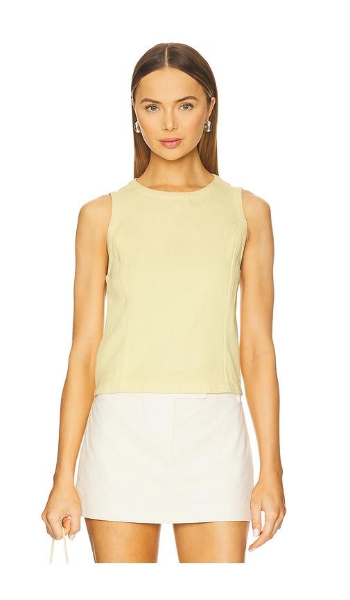 rag & bone ultra featherweight myla top in lemon. - size xs (also in xxs)