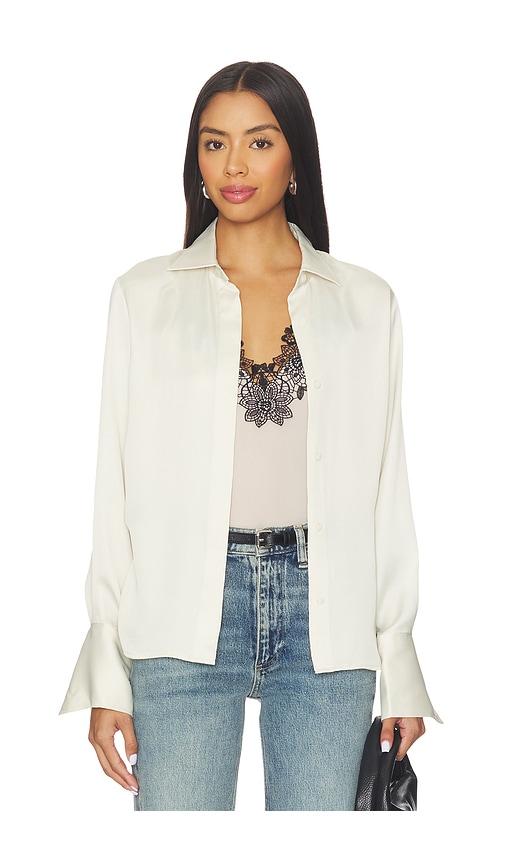 rag & bone venus popover blouse in cream. - size m (also in s)