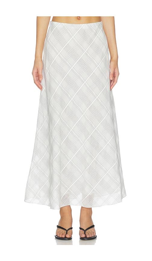 rag & bone wren plaid skirt in white. - size l (also in xs, s, m)