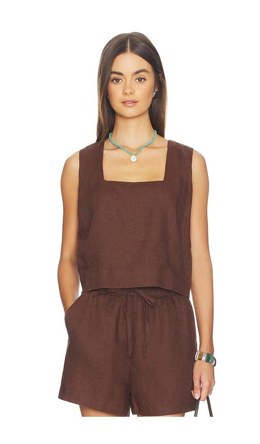 rails alira top in brown. - size l (also in xs, s, m, xl)