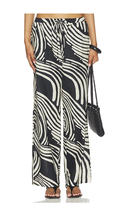 rails emmie pant in black & white. - size l (also in m, s, xl, xs)