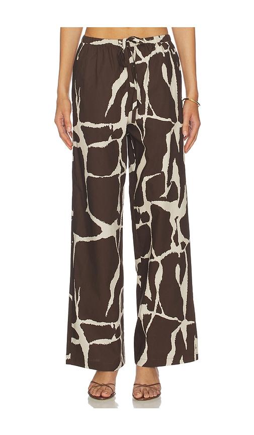 rails emmie pant in brown,cream. - size l (also in m, s, xs)