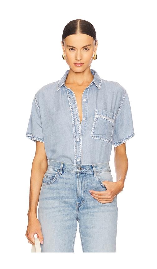 rails lea top in blue. - size l (also in xs, s, m, xl)