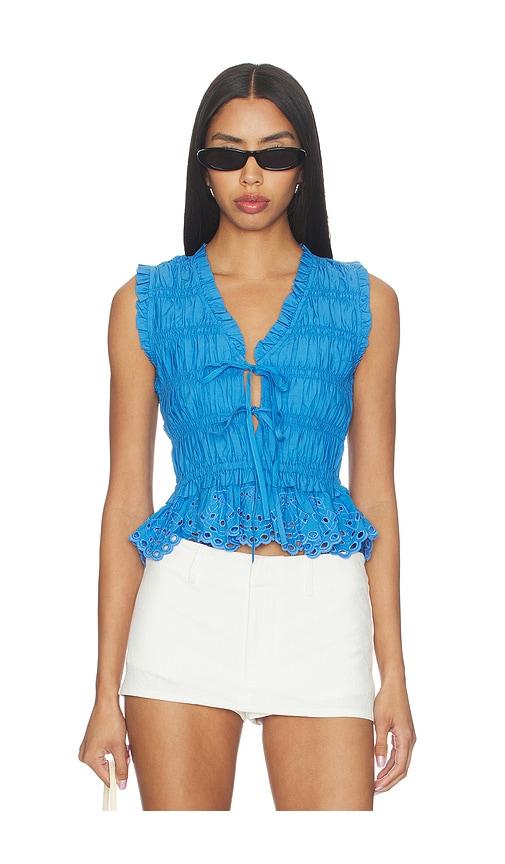 rails martine top in blue. - size l (also in xs, s, m, xl)