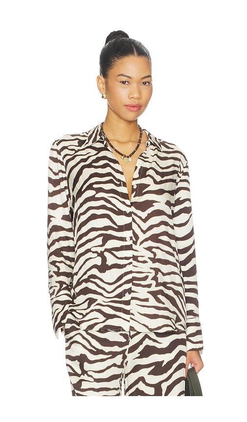 rails saige top in brown,cream. - size s (also in xs)