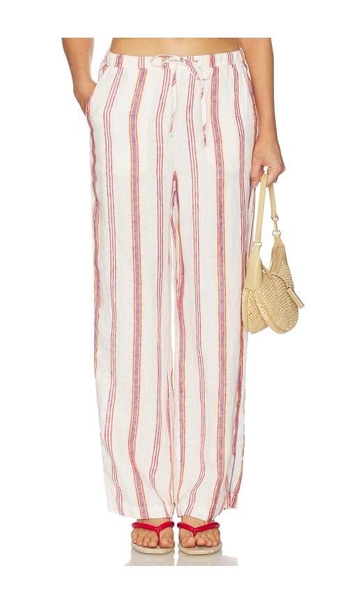 rails x giadzy emmie pant in white,red. - size l (also in xs, s, m, xl)