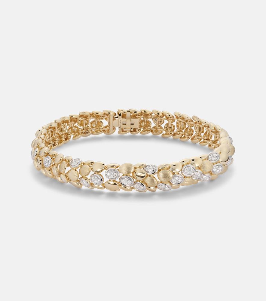 rainbow k blossom small 14kt gold bracelet with diamonds