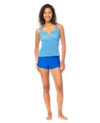 raisins womens negril stripe tankini top surf swim short bottoms