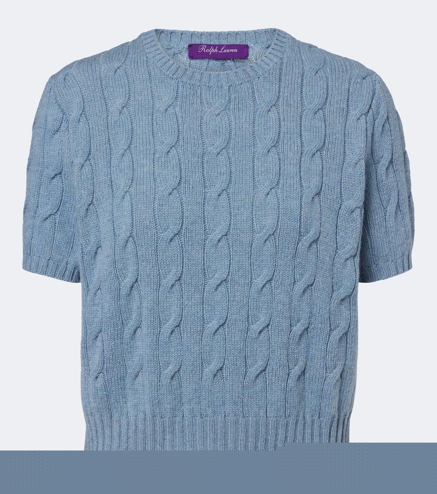 ralph lauren collection cable-knit cashmere sweater