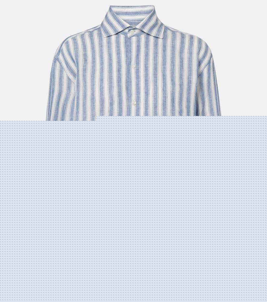 ralph lauren collection capri striped linen shirt
