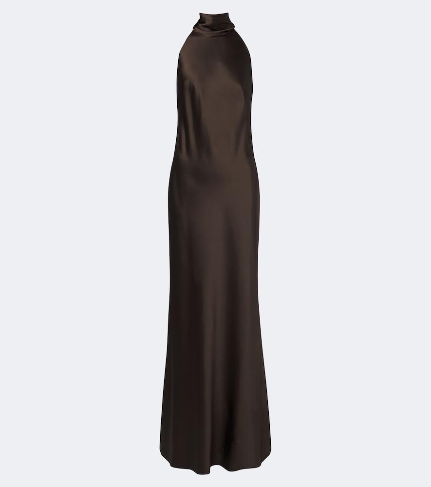 ralph lauren collection chilton halterneck satin gown