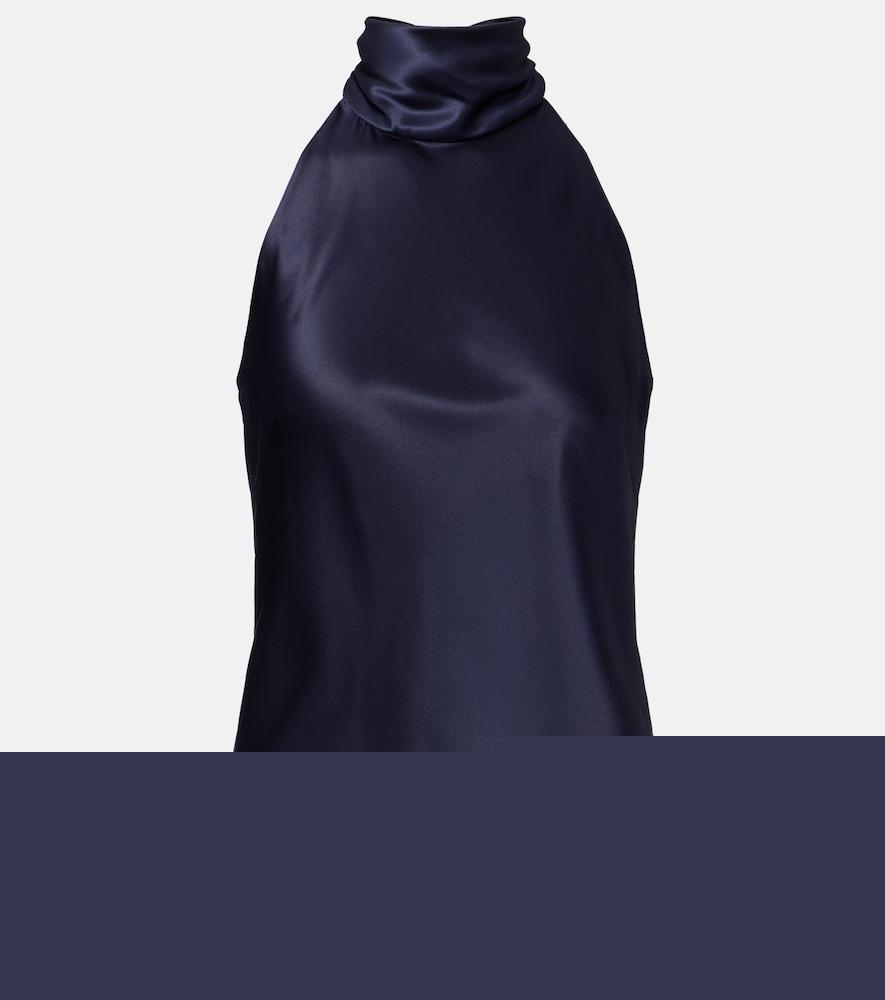 ralph lauren collection chilton silk-blend charmeuse top