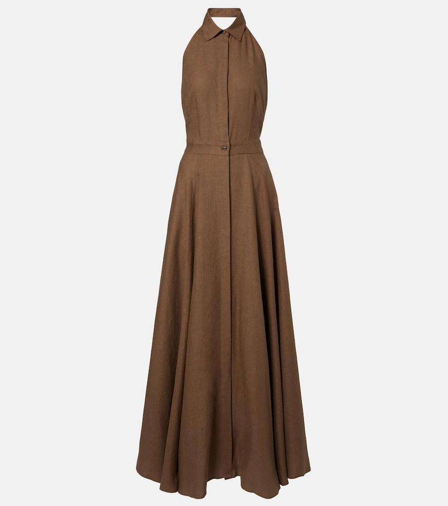 ralph lauren collection eldred linen maxi dress