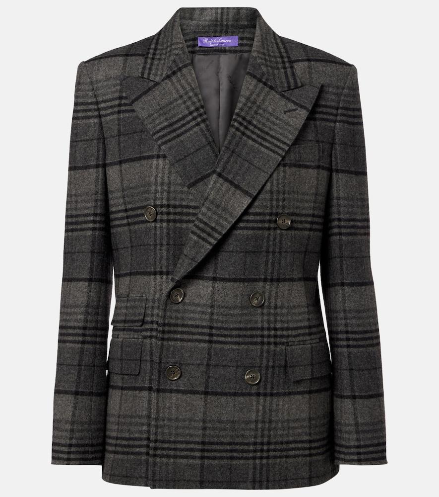 ralph lauren collection kent checked double-breasted wool jacket