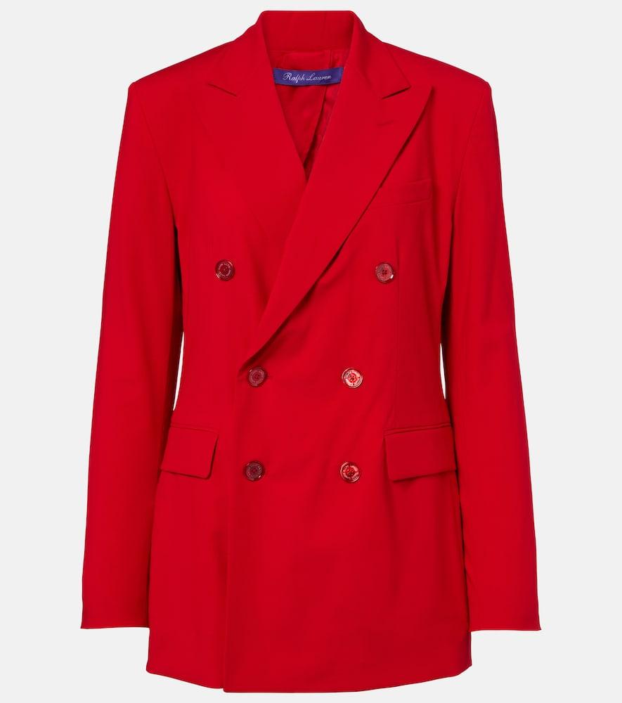 ralph lauren collection ramona double-breasted wool-blend blazer