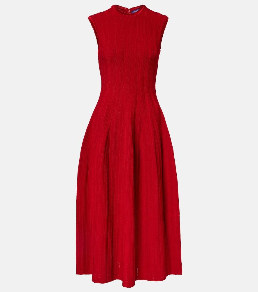 ralph lauren collection silk-blend midi dress
