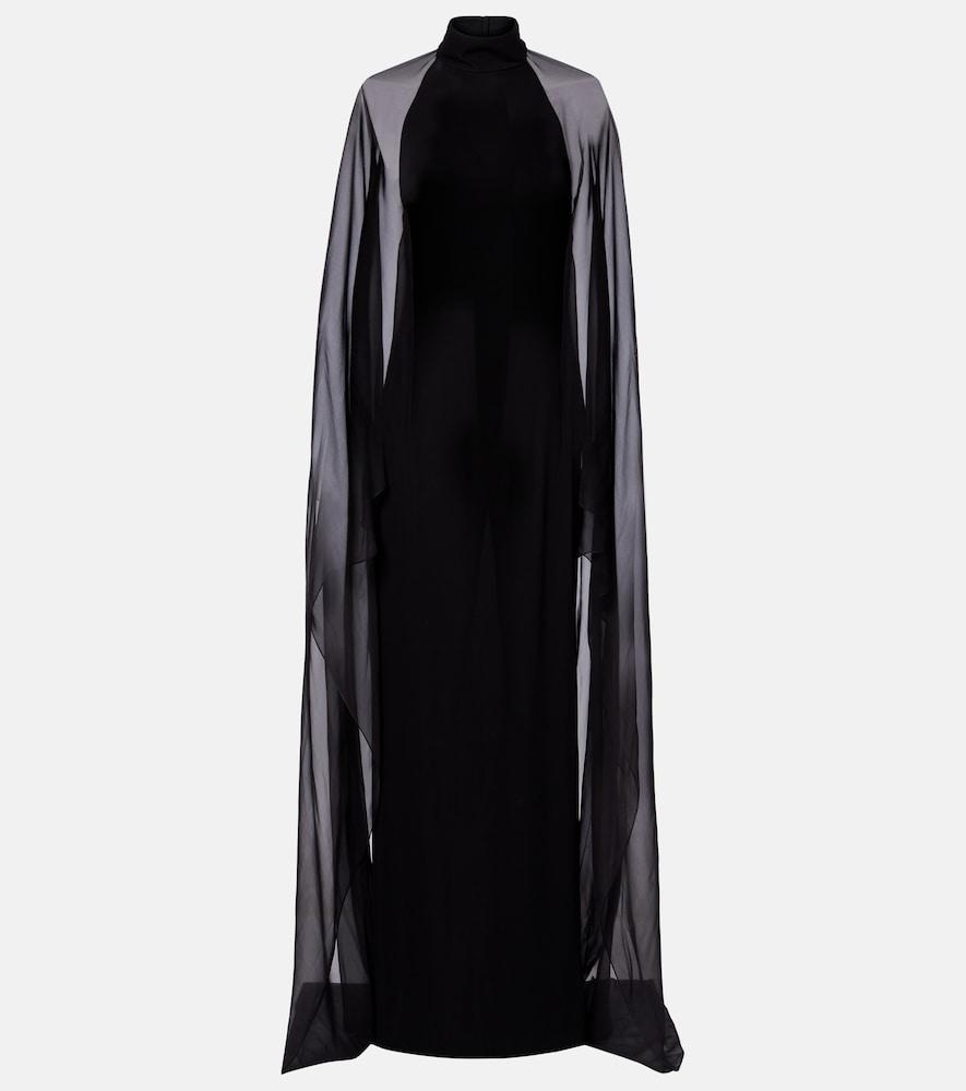 ralph lauren collection tilly caped jersey gown