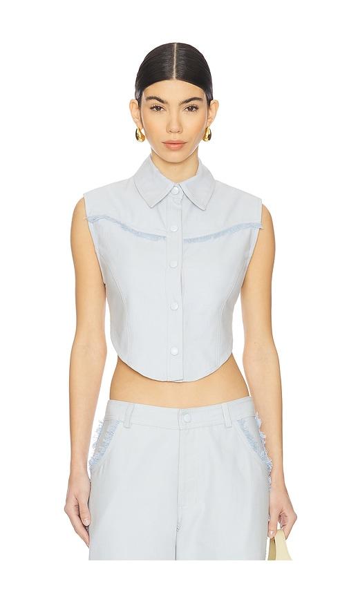 rangel antonella top in baby blue. - size l (also in m)