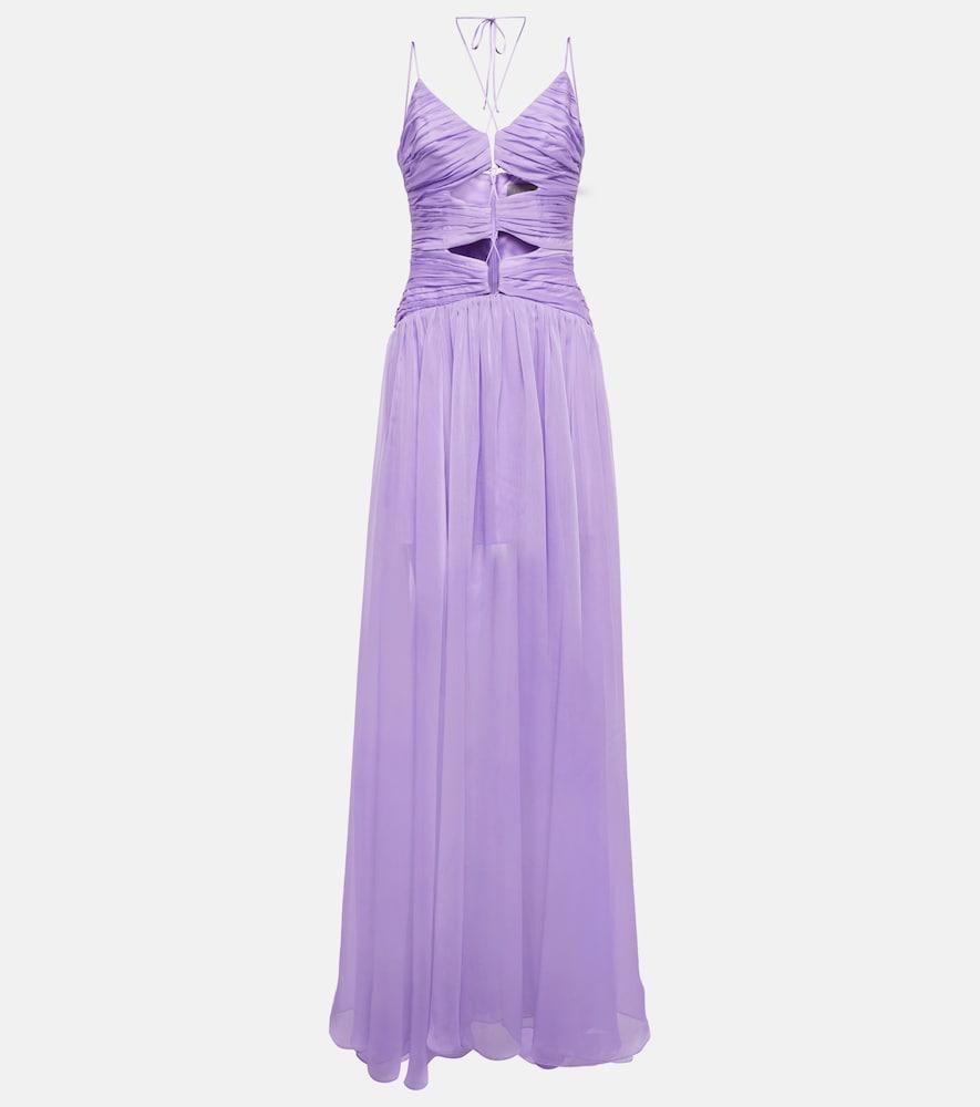 rasario cutout chiffon gown