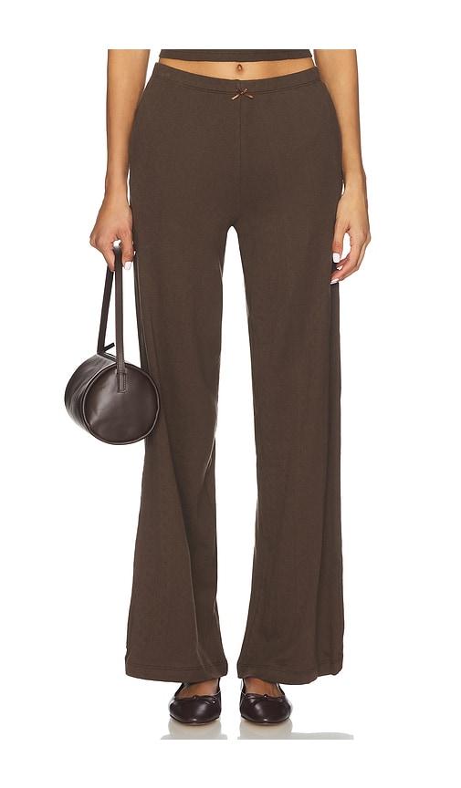 rat boi pointelle pant in brown. - size s (also in xl)