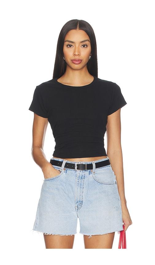 rat boi pointelle perfect tee in black. - size l (also in xs, s, m, xl)